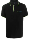 KARL LAGERFELD NEON LINED POLO SHIRT