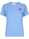 COMME DES GARÇONS PLAY EMBROIDERED HEART PATCH SLIM FIT T-SHIRT