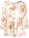 SEMICOUTURE FLORAL PRINT FLARED BLOUSE