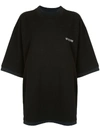 We11 Done Crowd Surfing-print Oversized Reversible T-shirt In Black