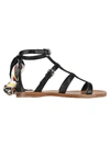 PRADA SAFFIANO LEATHER SANDALS,11360601