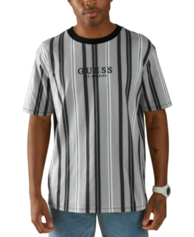 Guess Men's Hotspur Striped T-shirt In Hotspur Grey Stripe