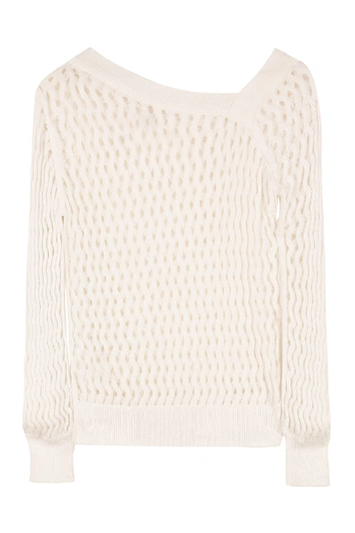 Pinko Los Roques Openwork-knit Pullover In White