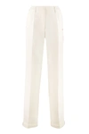 OFF-WHITE CONTRAST PIPING TROUSERS,11360773