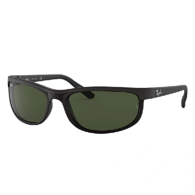 RAY BAN SUNGLASSES UNISEX PREDATOR 2 - BLACK FRAME GREEN LENSES 62-19