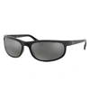 Ray Ban Sunglasses Unisex Predator 2 - Black Frame Grey Lenses Polarized 62-19 In Black