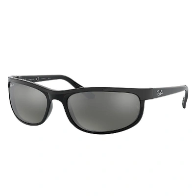 RAY BAN PREDATOR 2 SONNENBRILLEN SCHWARZ FASSUNG GRAU GLAS POLARISIERT 62-19