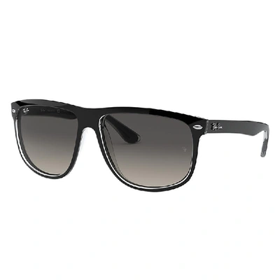 Ray Ban Boyfriend Sunglasses Black Frame Grey Lenses 60-15