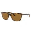 RAY BAN RB4181 SUNGLASSES LIGHT HAVANA FRAME BROWN LENSES POLARIZED 57-16