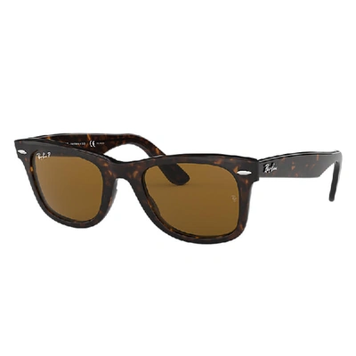 Ray Ban Original Wayfarer Classic Sunglasses Tortoise Frame Brown Lenses Polarized 50-22