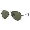 Ray Ban Aviator Classic Sunglasses Black Frame Green Lenses Polarized 58-14 In Black