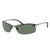 RAY BAN RB3183 SUNGLASSES GUNMETAL FRAME GREEN LENSES 63-15