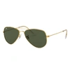 Ray Ban Aviator Folding Sunglasses Gold Frame Green Classic G-15 Lenses 58-14 In Gold