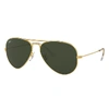 Ray Ban Aviator Classic Sunglasses Gold Frame Green Lenses 62-14 In Gold