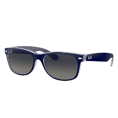 Ray Ban New Wayfarer Color Mix Sunglasses Blue Frame Grey Lenses 55-18