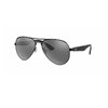 Ray Ban Rb3523 Sunglasses Black Frame Silver Lenses 59-17 In Schwarz