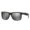 Ray Ban Justin Color Mix Sunglasses Black Frame Silver Lenses 54-16 In Black