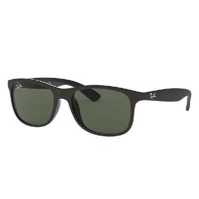 Ray Ban Andy Sunglasses Black Frame Green Lenses 55-17
