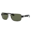 Ray Ban Rb3522 Sunglasses Gunmetal Frame Green Lenses Polarized 61-17 In Gunmetal
