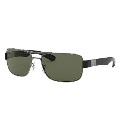 Ray Ban Rb3522 Sunglasses Gunmetal Frame Green Lenses Polarized 61-17