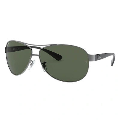 RAY BAN SUNGLASSES MAN RB3386 - GUNMETAL FRAME GREEN LENSES 67-13