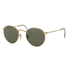 Ray Ban Round Metal Sunglasses Gold Frame Green Lenses Polarized 50-21 In Gold
