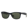 Ray Ban New Wayfarer Bicolor Sunglasses Blue Frame Green Lenses 55-18 In Blue