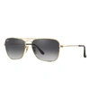 Ray Ban Caravan Sunglasses Gold Frame Grey Lenses 55-15 In Gold
