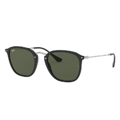 Ray Ban Sunglasses Unisex Rb2448n - Silver Frame Green Lenses 51-21 In Green Classic G-15