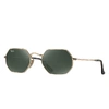 RAY BAN OCTAGONAL CLASSIC SUNGLASSES GOLD FRAME GREEN LENSES 53-21