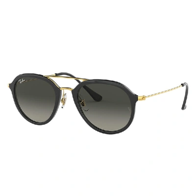 Ray Ban Rb4253 Sunglasses Gold Frame Grey Lenses 53-21 In Schwarz