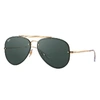 Ray Ban Blaze Aviator Sunglasses Gold Frame Green Lenses 58-13 In Gold