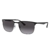 RAY BAN RB3569 SUNGLASSES BLACK ON SILVER FRAME GREY LENSES 59-17