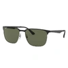 Ray Ban Green Classic G-15 Square Unisex Sunglasses Rb3569 90049a 59 In Black On Silver