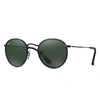 RAY BAN ROUND CRAFT SUNGLASSES BLACK FRAME GREEN LENSES 50-21