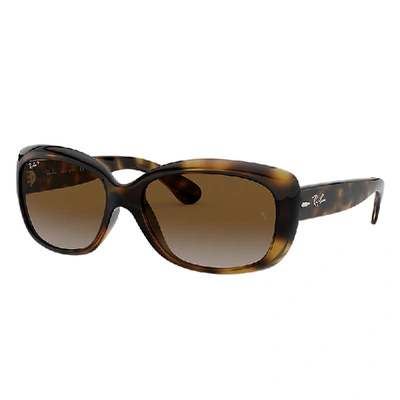 Ray Ban Jackie Ohh Sunglasses Tortoise Frame Brown Lenses Polarized 58-17 In Light Havana