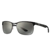 Ray Ban Rb8319ch Chromance Sunglasses Black Frame Silver Lenses Polarized 60-18 In Schwarz
