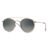 Ray Ban Round Double Bridge Sunglasses Bronze-copper Frame Grey Lenses 51-22 In Copper