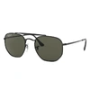 Ray Ban Marshal Sunglasses Black Frame Green Lenses Polarized 54-21 In Black