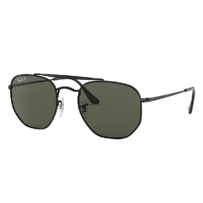 Ray Ban Marshal Sunglasses Black Frame Green Lenses Polarized 54-21