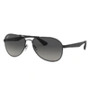 Ray Ban Rb3549 Sunglasses Black Frame Grey Lenses Polarized 58-16 In Black