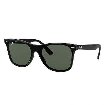 Ray Ban Blaze Wayfarer Sunglasses Black Frame Green Lenses 01-41