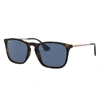 RAY BAN CHRIS SUNGLASSES HAVANA FRAME BLUE LENSES 54-18