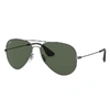 Ray Ban Rb3558 Sonnenbrillen Schwarz Fassung Grün Glas 58-14 In Black