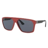 Ray Ban Rb4309m Scuderia Ferrari Collection Sunglasses Red Frame Grey Lenses 61-13 In Red