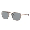 Ray Ban Ray-ban Unisex Brow Bar Square Sunglasses, 55mm In Bronze-copper
