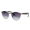 RAY BAN BLAZE RB4380N ROX_FRAME BLACK FRAME VIOLET LENSES