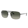 Ray Ban Rb3611 Sunglasses Black Frame Grey Lenses 60-18 In Black