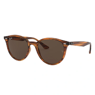 RAY BAN RB4305 SONNENBRILLEN ROT GESTREIFT HAVANA FASSUNG BRAUN GLAS 53-19