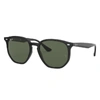 Ray Ban Rb4306 Sunglasses Black Frame Green Lenses 54-19 In Black